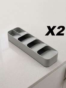 1/2pcs Cutlery Storage Box Drawer Divider Tray, Kitchen Utensil Storage Box, Kitchen Drawer Organizer, Ableware Divided Cutlery Storage Tray, Knife Fork Spoon Organizer, Cabinet Storage Box, Cutlery Sorting Storage Box, Space-Saving Storage Box - Multicolor - View 10