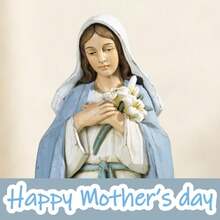 Blessed Virgin Mary Statue With Lily 10-Inch Hand-Painted Resin Figurine Blessed Mother  Statue Religious Gift For Home Decor Religious Décor Spiritual Gift - Multicolor - View 5