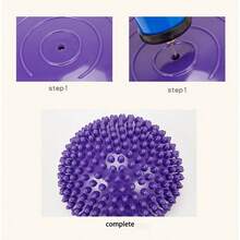 PVC Massage Ball, Used For Foot And Yoga Training - To Relieve Muscle Tension And Improve Balance, Sensory Training Semi Spherical, Random Color - Multicolor - View 3