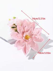 1PC/2PCS Super Fairy Sweet Cute Fabric Flower Decor Hair Clip - Multicolor - View 9