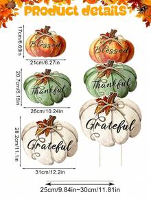 3/1pc Thanksgiving Pumpkin Yard Decor Sign, Thanksgiving Porch Decoration, Suitable For Home Lawn Pathway Front Door, Autumn Pumpkin Outdoor Decor, Thanksgiving Party Garden Lawn Patio Walkway Decoration - Multicolor - View 4