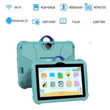 yesido 4GB RAM + 64GB ROM / 7-Inch Tablet / Quad-Core 1.3GHz / Android 13 MTK8321 / 1280x800 HD IPS Screen / 2MP+5MP Camera / 4000mAh Battery / WiFi, Parental Control, Education, Games / ABS Plastic + Silicone, Educational Tablet - Blue - View 10