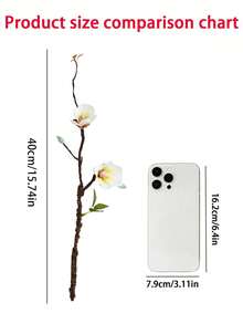 3支/5支/10支仿真玉兰花，仿真梅花花束，白色梅花，冬季甜美仿真花，适用于家居、婚礼、厨房、办公室、DIY、花瓶、餐桌装饰、情人节、礼品 - 彩色 - 查看 3
