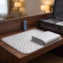 1PC-Silver Coated Fabric Foldable Ironing Pad, Round Corner Heat-Resistant Ironing Board, Portable Non-Slip Ironing Mat, Flat Ironing, Suitable For Home, Travel, Ideal Holiday Gift - Silver-coated Plaid Fabric - View 13