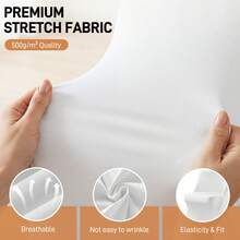 Froadp Chair Covers Universal Stretch Chair Cover White Chair Covers Ribbon Chair Covers With Bow For Parties, Weddings And Celebrations, White - White - View 4
