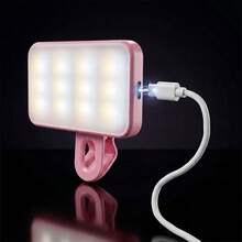 إضاءة LED قابلة للتثبيت المحمولة لتصوير الرياضة - تصميم مدمج، 3 أوضاع إضاءة، سطوع وزاوية قابلة للتعديل، مناسبة للكمبيوتر المحمول/الهاتف/الجهاز اللوحي/اجتماعات Zoom/المكياج، وأيضاً للصور الذاتية والبث المباشر، إضاءة محمولة 250mAh - الضوء الابيض - مشاهدة 10