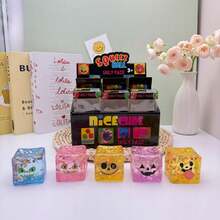 1pc Halloween Cube Squeeze Toy, Soft Non-Sticky Stress Relief Gadget, Fun Boredom Buster Halloween - Multicolor - View 3
