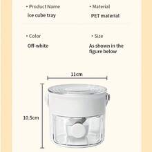 Easy To Press Ice Tray Mold - Large Capacity, Double-Layer, Plastic Ice Storage Box With Storage Ice Bucket Set, Suitable For Coffee, Whiskey, Juice, Beer And Chilled Beverages, Kitchen Utensils And Small Tools - Multicolor - View 8