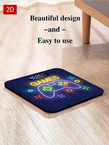 1pc LED Display Electronic Scale, Flat 2D Console With Games Lettering Digital Bathroom Scale, Decorative Weighing Platform - Suitable For Long-Term Use, Meets Household Weighing Needs, Christmas, New Year,Uses AAA Batteries (Batteries Not Included) - A - View 3
