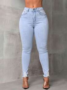 Women Jeans - Light Blue - View 2