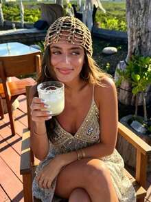 1pc Y2K Style Handmade Knitted Mesh Hat, Cute Casual And Fashionable, Decorated With Sequins And Breathable, Ins Style Sequined Hollow Knitted Bucket Hat Korean Version Versatile Face-Slimming Slouchy Hat , Suitable For Travel, Photography And Daily Wear, Fisherman Hat Style - Multicolor - View 1
