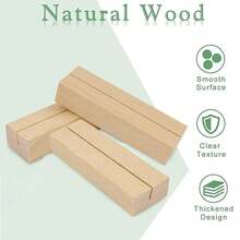 10pcs Wooden Table Card Holders, Wedding, Banquet And Party Wooden Photo Card Holders, Beech Wood Table Number Holders, Restaurant Wooden Menu Holders - 10Pcs - View 4