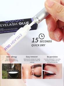 MAANGE 2pcs Eyelash Glue, Natural Invisible After Drying, Strong Adhesive, Suitable For Daily Use And Travel - White - View 12