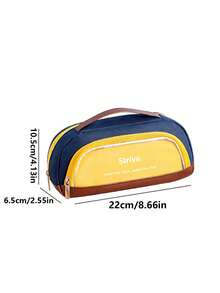 Large Capacity Pencil Case, Beautiful And Practical, Office Stationery Storage Bag, Simple And Durable, Multi-Functional Design, , First Day Of School - Multicolor - View 5