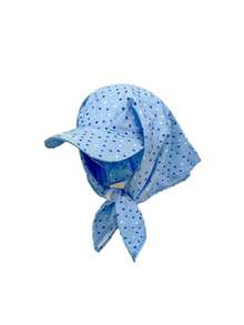 Korean Style Plaid Tie-Up Baseball Cap, Unisex Letter Embroidery Summer Sun Protection Outdoor Triangle Headwrap Hat - A - View 6