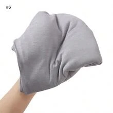 1件裝素色莫代爾彈性柔軟穆斯林女款頭巾 - 淺灰色 - 查看 3