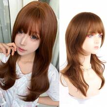 45CM Women's Medium-Long Fluffy Wolf Tail Synthetic Wig With Bangs, Matte Heat-Resistant Fiber, Lolita Style, Suitable For Daily Wear, Party, Cosplay - Multicolor - View 15