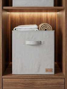 Gray Striped Lid Organizer And Storage Box 30x30x30 - Grey - View 2