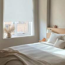 Cordless Blackout Roller Shades With Smooth Free-Stop Function – Thermal Insulating, Light-Blocking Window Blinds For Bedrooms And Living Spaces | Easy DIY Installation, No Tools Required | Soft-Touch Fabric, Quiet Operation, Clean Modern Look | Avai - Light Beige - View 11