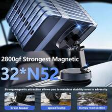 1pc 15W Magnetic Wireless Car Charger Mount, Upgraded 360° Rotating Magnetic Phone Holder With Foldable & Extendable Vacuum Suction Cup, Fast Charging Car Mount, Suitable For Dashboard, Compatible With IPhone And Android Phones, Ideal For Driving And Road Trips - Wireless Charging Phone Stand - View 7