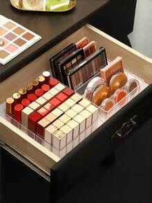1/2pcs Multi-Functional Eyeshadow Palette Storage Box, Suitable For Storing And Organizing Lipstick, Perfume, Eyeshadow Palettes And Various Cosmetics, Perfect For Use On Vanity, Bedroom, Office Or Bathroom Drawer, Also An Excellent Gift For Family, Friends, Classmates And Women,Bedroom Room Decor,Back To School - Multicolor - View 1