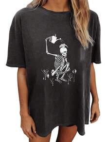 Women T-Shirts - Dark Gray #D - View 1