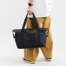 Large Capacity Tote Bag Commuter Women's Bag Top Grain Cowhide Leather Shoulder Crossbody Bag - Black - View 2