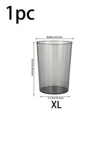 1/2PCS Transparent Trash Can, Home Use No Lid Luxury Large Capacity Living Room Office Plastic Round Storage Trash Can, Transparent Flower Bucket Large Round Vase Wear-Resistant Flower Pot Root Space Design Flower Arrangement Container, Ice Beer Container - Grey - View 11