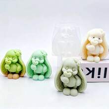 Big Ear Rabbit Aromatherapy Candle Silicone Mold DIY Cartoon Cute Rabbit Resin Plaster Diffuser Stone Decorative Ornament Mold - Cartoon Rabbit - View 2