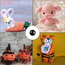 Ojos de  de plástico negros para juguetes, accesorios de bricolaje, ojos decorativos para osos de peluche y muñecas, 5-20 mm, piezas, suministros de costura para manualidades. - 7 mm - Ver 5