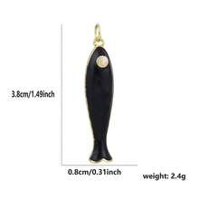 1pc Copper Fish Pendant DIY Bracelet Necklace Ankle Chain Charm, Suitable For Beach Vacation, Gift For Colleagues, Best Friends, Family And Friends - Multicolor - View 33