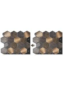 WalDecoo 1/5/10/20 Sheets,11.4"X9", Peel And Stick Hexagon Backsplash Tile, Retro Bronze Mixed Metal Texture, Glossy Heat & Moisture Resistant Low VOC Self Adhesive Wall Tile, Renter Friendly For Kitchen Bathroom - Bronze Hexagonal - View 6