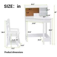 Kids Desk Chairs - White - View 6
