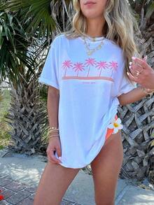Women T-Shirts - 海軍橙 - 查看 9