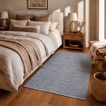 KIWI MOBLEKIT | Baumwollteppich 120 x 170 cm, Grau mit geometrischem Muster, Wohn- und Schlafzimmerteppich, weicher Stoff aus 100 % Baumwolle, OEKO-TEX Standard 100 zertifiziert, nordischer Stil - Gray op2 - Übersicht 7