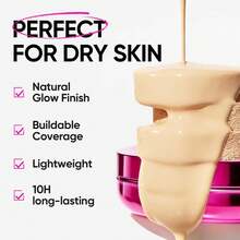 SKINTIFIC Cover Glow Perfect Cushion Foundation - Natural Luminous Finish, Medium To High Coverage, Moisturizing Peptide Complex, Lightweight Formula Suitable For Dry And Combination Skin - 10N Natural Espresso - View 7