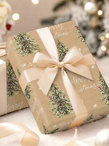 Christmas Gift Wrapping Paper, Christmas Tree Pattern Design, Suitable For Christmas Decoration, Christmas Party Gift Wrapping, Holiday Souvenirs, Birthday Party And Wedding Gift Wrapping. Perfect Christmas Gift Wrapping Paper - One Size Fits All - View 6