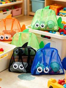1 pieza Mochila de gran capacidad con cordón de nylon transpirable, adecuada para juguetes de playa, uso en piscina y actividades al aire libre - Multicolor - Ver 6