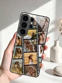 Funda de teléfono personalizada de verano 1 pieza con foto de Navidad personalizada para familia, amigos y mascotas, rompecabezas de 6 cuadrículas de alta definición, carcasa personalizada compatible con Samsung S26 Ultra/S26/S24 Ultra/A56/A55/S24 FE/S25/S25 Plus/S25 Ultra/A15/A17 Android, compatible con iPhone 17 Pro Max/16 Pro Max/15 Pro Max/14 Pro Max, apta para niños y niñas, antimanchas, de moda, linda - Negro - Ver 4