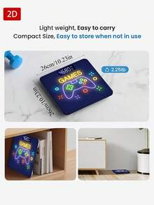1pc LED Display Electronic Scale, Flat 2D Console With Games Lettering Digital Bathroom Scale, Decorative Weighing Platform - Suitable For Long-Term Use, Meets Household Weighing Needs, Christmas, New Year,Uses AAA Batteries (Batteries Not Included) - A - View 6