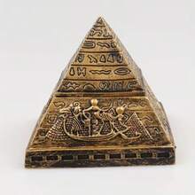 Egyptian Pyramid Desktop Ornament, Antique Style Home Decor, Creative Vintage Storage Box, Perfect Choice For Holiday And Room Decoration - A - View 7