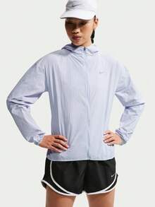 Nike Women's AS W NK TEMPO UV LIGHT JKT Woven Hooded Jacket IH7974-085 - Blue - View 1