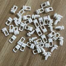 30pcs Curtain Track Gliders Hooks, Plastic Silent Curtain Rail Sliding Clips, Suitable For Straight And Curved Old-Style Nano Curtain Track Accessories - C-multicolor - View 1