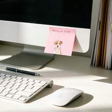 Puppy Sticky Note Set | 3-Inch Self-Adhesive Kawaii Memo Pad | Must-Have Desk Decor For Dog Lovers | Cute Dog Stationery Gift, Healing Item For Students & Office Workers - Dog - View 5