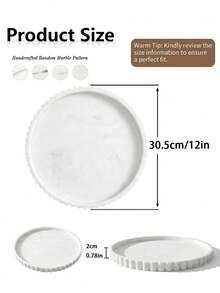 1 Silicone Bathroom Tray - Oval/Round/Fan-Shaped Vanity Tray; Elegant Bathroom Organizer For Countertops; Decorative Tray For Cosmetics And Jewelry; Marble Pattern - Multicolor - View 13