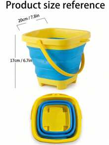 Portable Beach Bucket Trash Can Extra Large Size For Home Living Room Bedroom Office Paper Basket Back To School Season Essential Plastic Storage Bucket Travel Essential - Multicolor - View 7