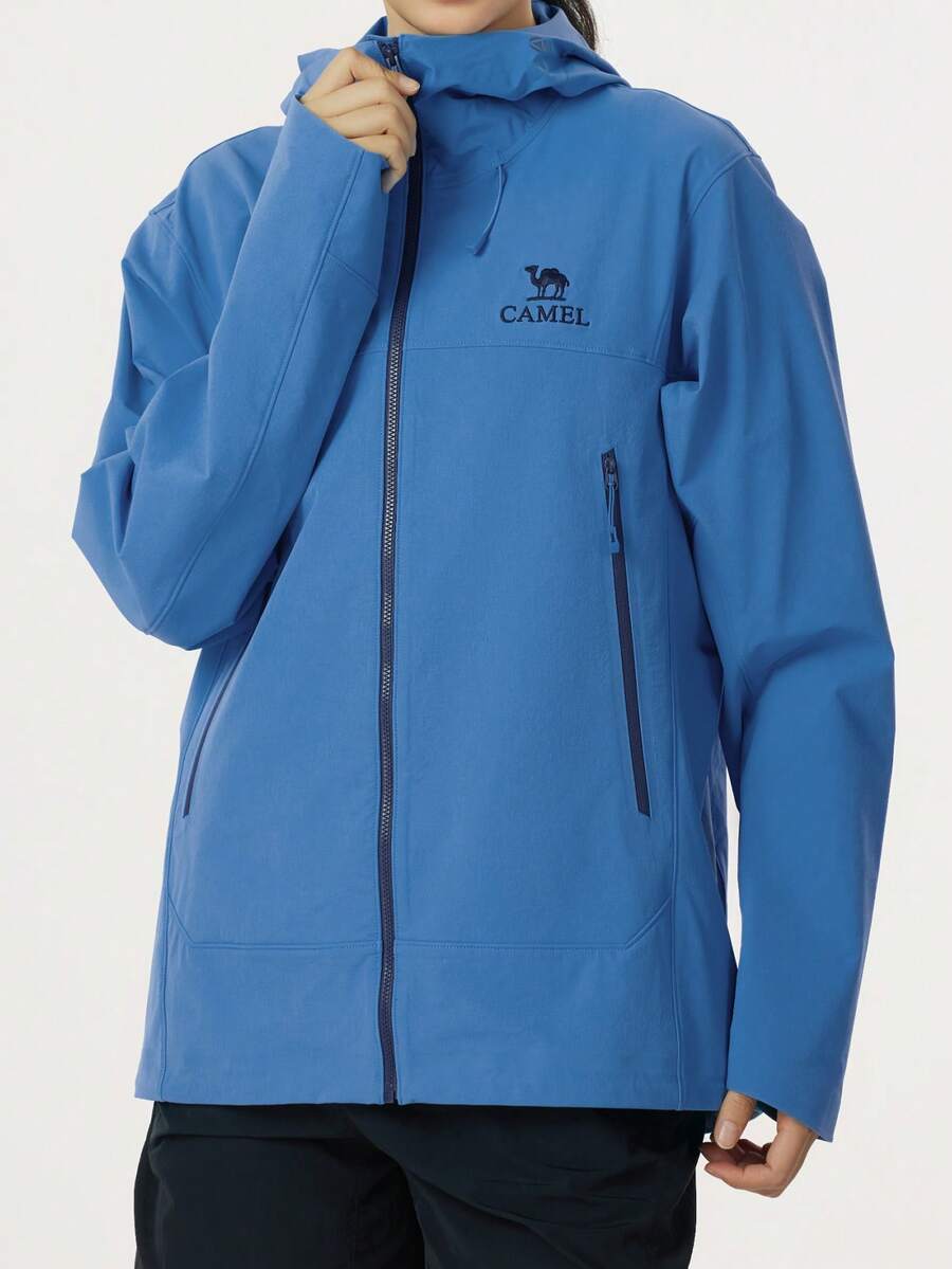CAMEL CROWN 男士戶外軟殼外套 時尚舒適 防潑水 耐磨輕量 徒步登山夾克 春夏款 - 比斯開藍 - 查看 1