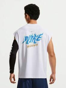 Nike Men's AS M NK DF SL TOP STREET Tank Top Sports Vest IW1202-100 - White - View 2