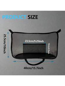 1pc Extra Large Canvas Car Storage Bag, Car Accessories, Back Seat Organizer Mesh, Used For Organizing Back Seat Items, Multi-Compartment Car Storage Bag, Can Store Phone, Documents, Snacks, Charger, Travel Essentials, Compact Space-Saving Design - Multicolor - View 7