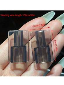 4pcs Bling Crystal Cable Protector Sleeves, Compatible With Apple & Android Universal Charging Cables, Anti-Bending Design Charger Protector - Black - View 4